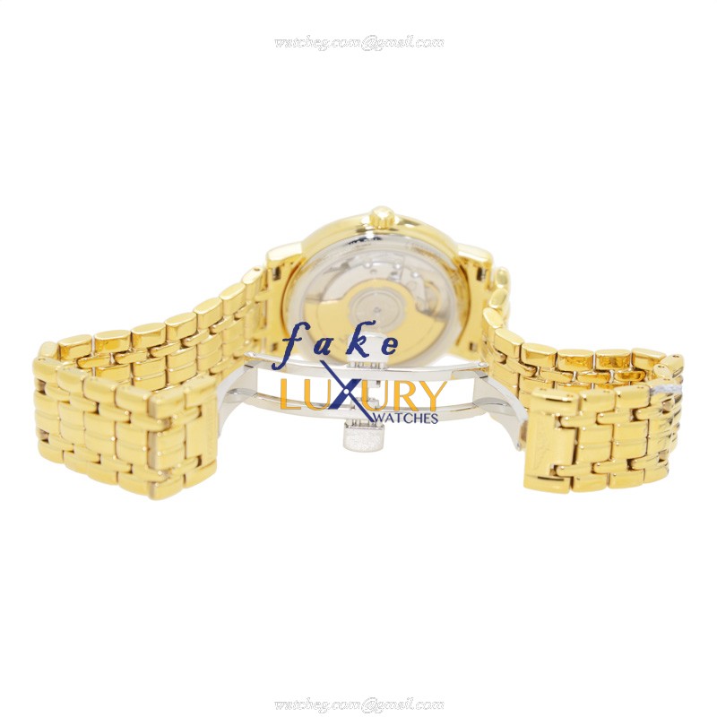 Longines L4.821.2.11.8 Replica Watch Automatic White Dial PVD Gold Case Gold Strap - Image 5