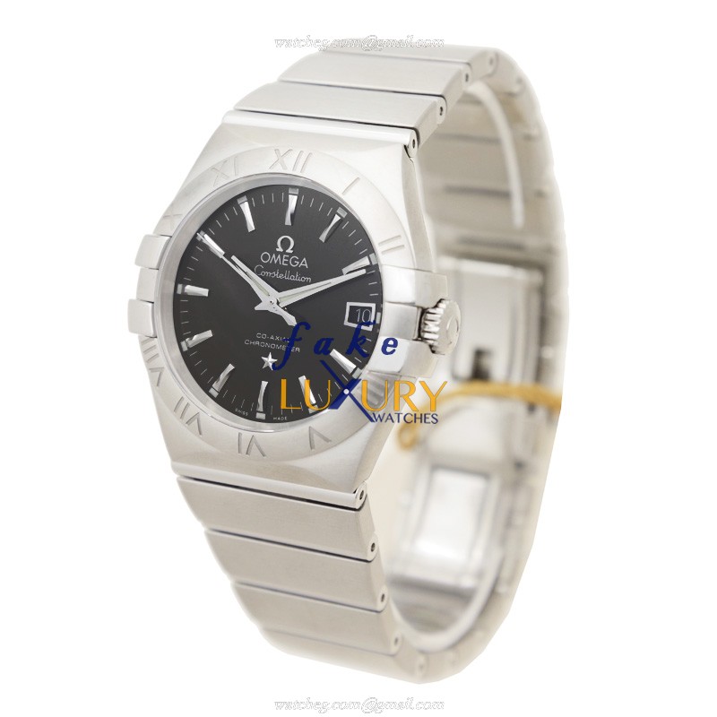 Omega 123.10.35.20.06.001 CONSTELLATION Automatic Stainless Steel Replica Watch, Gray Dial, Silver - Image 3