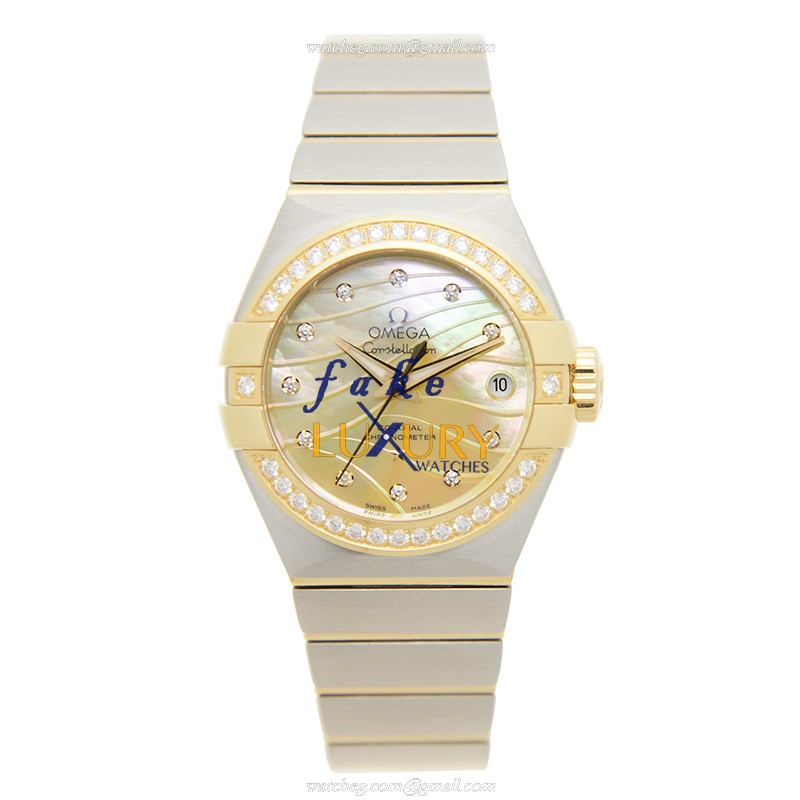 Omega 123.25.27.20.57.002 | Automatic | 18kt Gold & Diamond | Steel Case | Replica Watch - Image 2