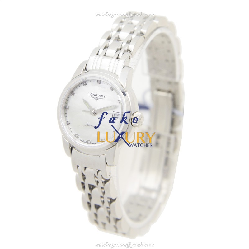 Longines L2.263.4.87.6 SAINT IMIER Auto Stainless Steel Watch, Replica, White Dial, Silver Strap - Image 3
