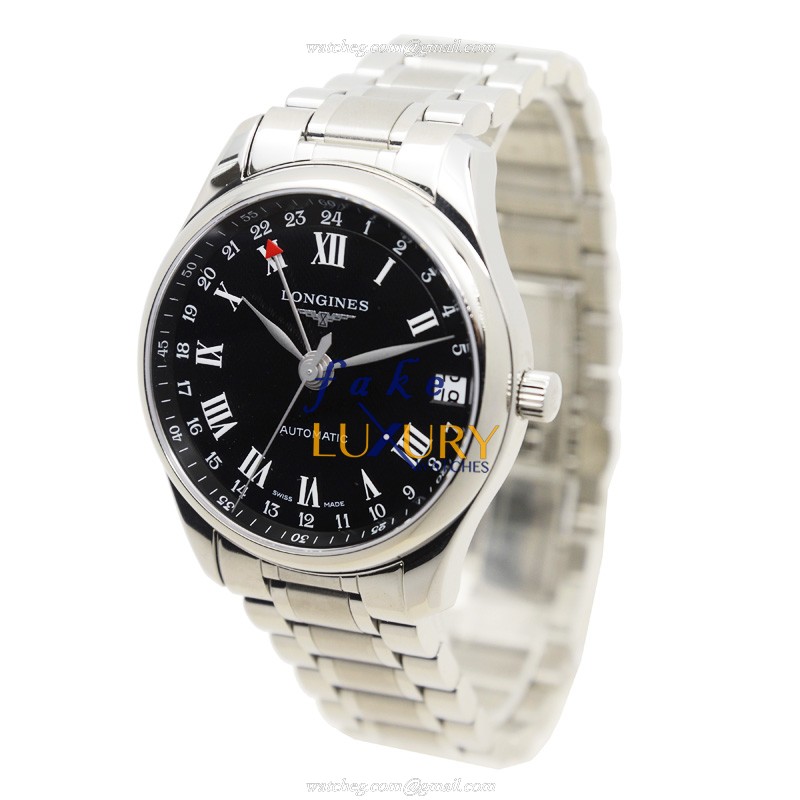 Longines L2.718.4.50.6 MASTER Automatic Black Dial Silver Steel Replica Watch - Image 3