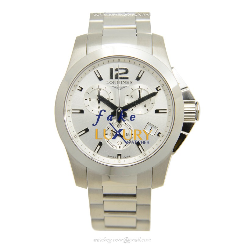 Longines L3.660.4.76.6 Conquest Quartz Stainless Steel Silver Dial Replica Watch - Image 2