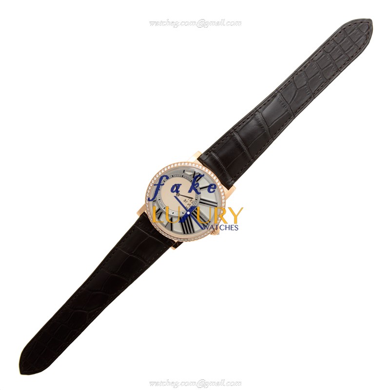 Cartier HPI00635 Rotonde De Cartier Replica Watch Manual Wind 18kt Rose Gold Silver Dial Brown - Image 2