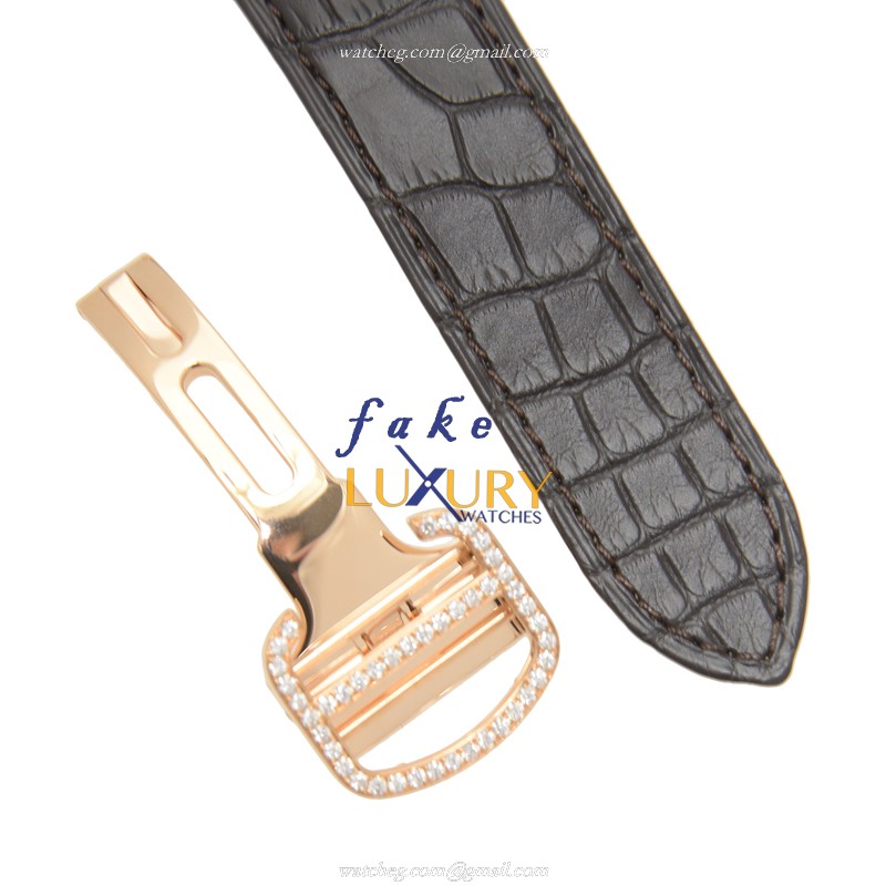 Cartier HPI00635 Rotonde De Cartier Replica Watch Manual Wind 18kt Rose Gold Silver Dial Brown - Image 4
