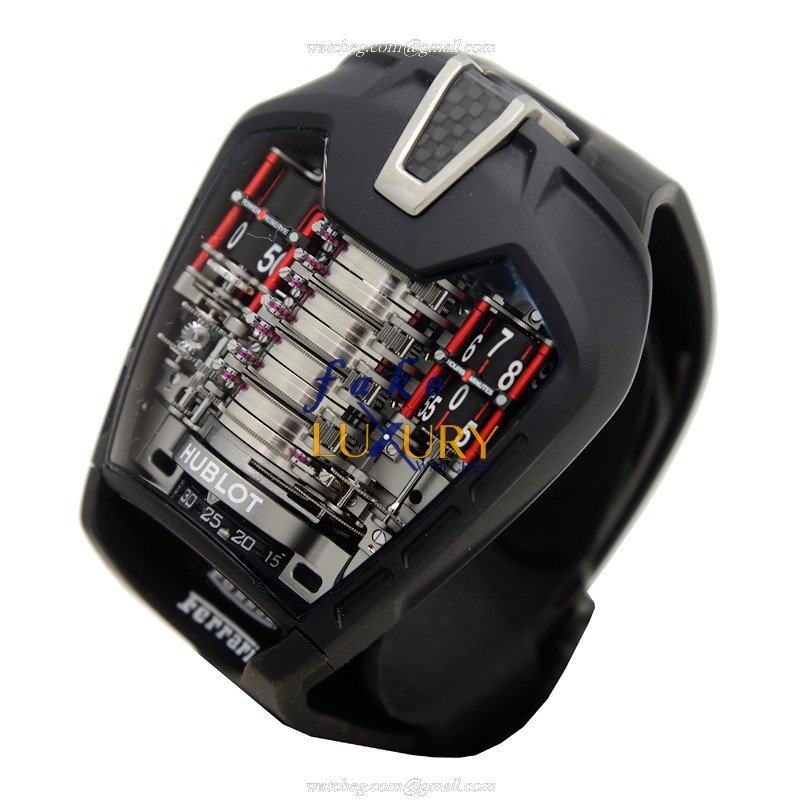 Hublot 905.ND.0001.RX PVD Titanium Manual Wind Replica Watch - Swiss Movement, Black Rubber Strap - Image 2