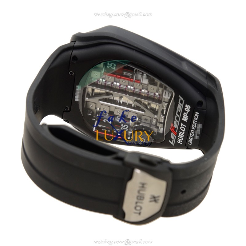 Hublot 905.ND.0001.RX PVD Titanium Manual Wind Replica Watch - Swiss Movement, Black Rubber Strap - Image 4