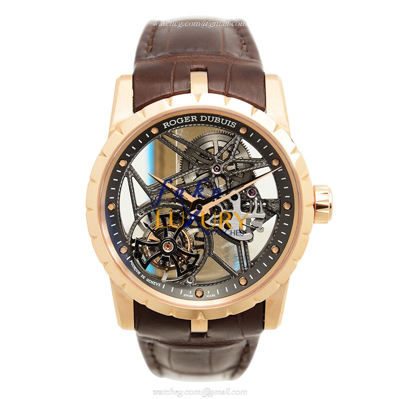 Roger Dubuis Excalibur RDDBEX0392 - Replica Watch - Manual Wind - 18kt Rose Gold - Transparent - Image 2
