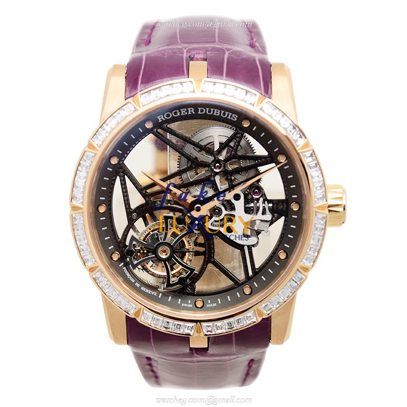 Roger Dubuis RDDBEX0404 Excalibur Manual Wind 18kt Rose Gold & Diamonds Replica Watch - Image 2
