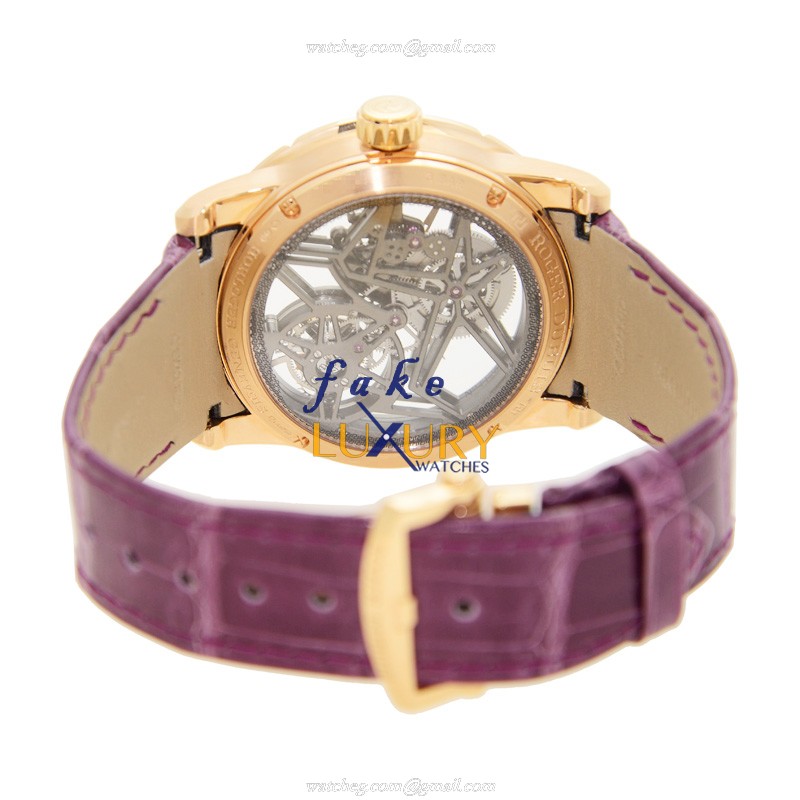 Roger Dubuis RDDBEX0404 Excalibur Manual Wind 18kt Rose Gold & Diamonds Replica Watch - Image 4