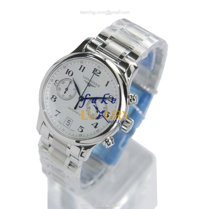 Longines L2.669.4.78.6 MASTER Automatic Stainless Steel Replica Watch - Silver Dial & Strap - Image 3