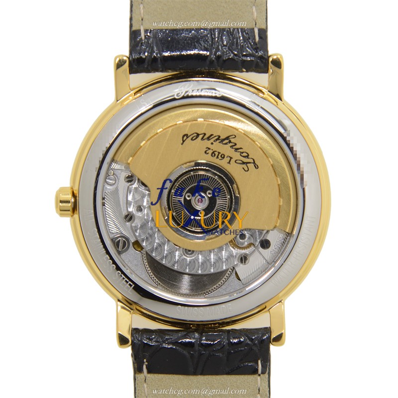 L4.821.2.42.2 - Longines PRESENCE Replica Watch Automatic PVD Gold Gold Dial Black Alligator Strap - Image 3