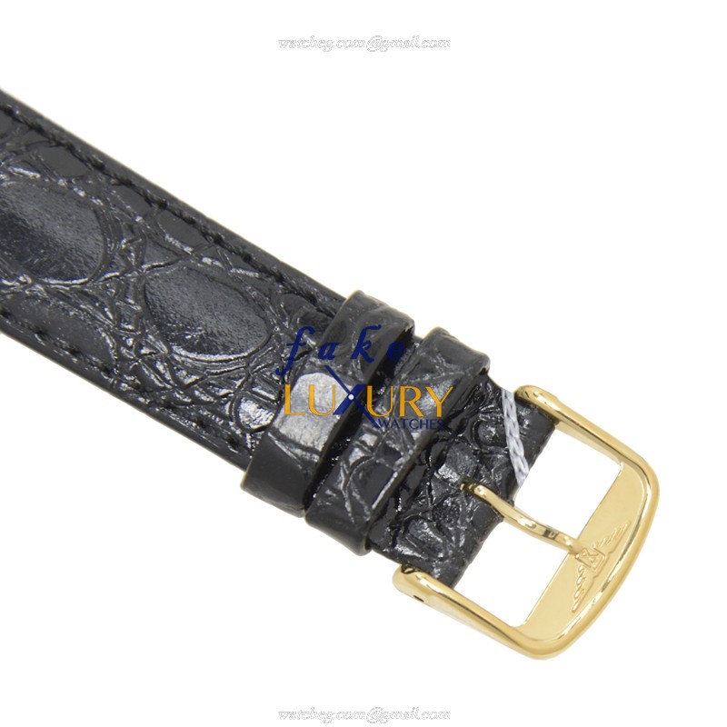 L4.821.2.42.2 - Longines PRESENCE Replica Watch Automatic PVD Gold Gold Dial Black Alligator Strap - Image 4