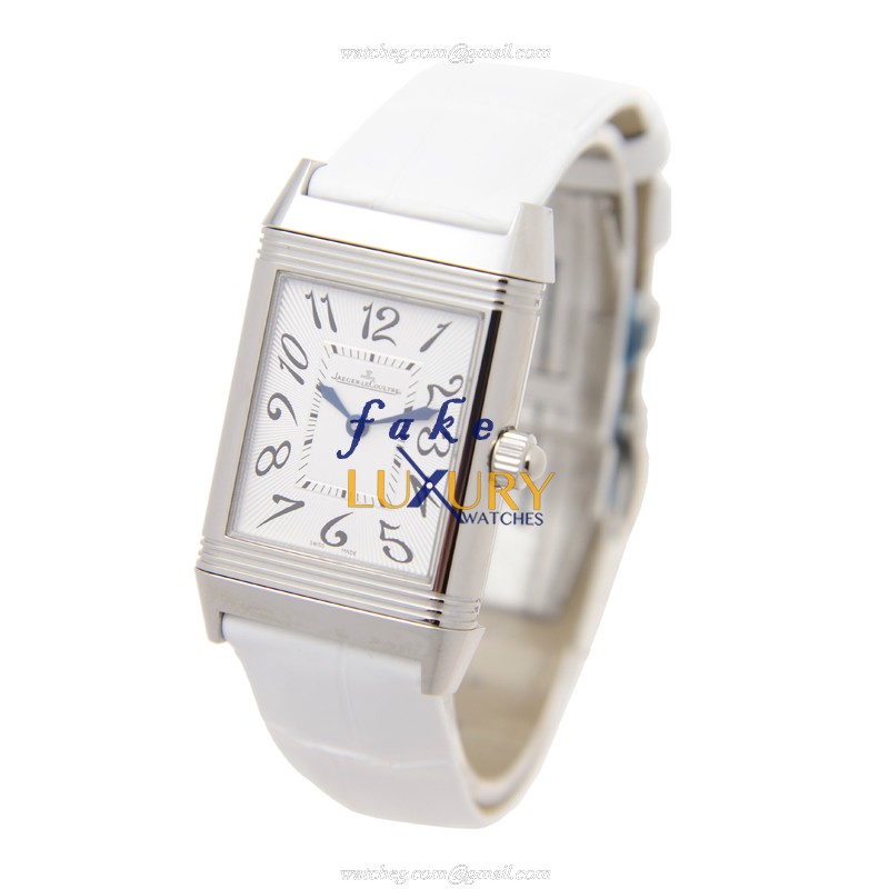 Jaeger-Lecoultre Q2568402 REVERSO Manual Wind Stainless Steel Replica Watch, Silver Dial, Alligator - Image 3