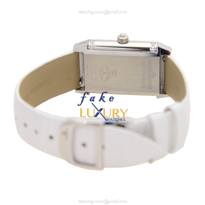 Jaeger-Lecoultre Q2568402 REVERSO Manual Wind Stainless Steel Replica Watch, Silver Dial, Alligator - Image 4