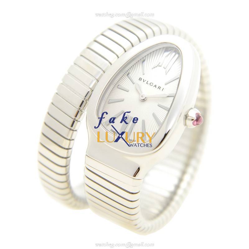 Bulgari Serpenti 101817 Quartz Stainless Steel Silver Dial Replica Watch - Image 3