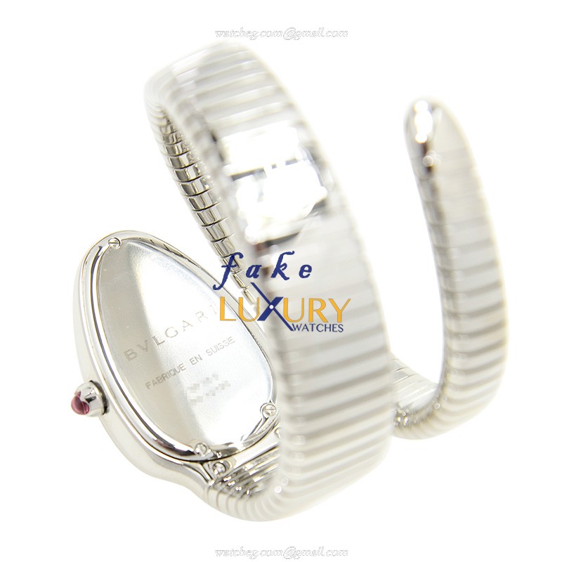 Bulgari Serpenti 101817 Quartz Stainless Steel Silver Dial Replica Watch - Image 4