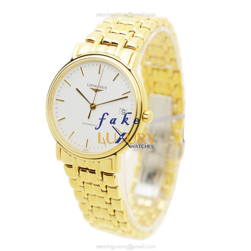 Longines L4.821.2.18.8 Replica Watch, PVD Gold Case, Automatic Movement, White Dial - Image 3
