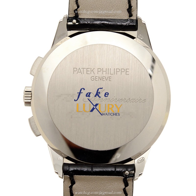 Patek Philippe 5975G-001 Anniversary Replica Watch, Automatic, 18kt White Gold Case, Silvery Dial - Image 3