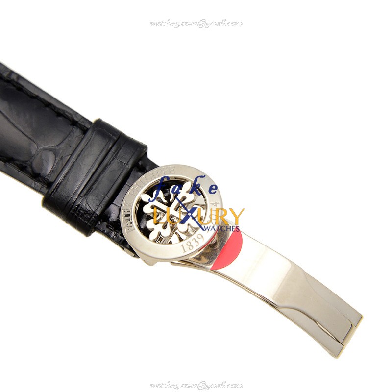 Patek Philippe 5975G-001 Anniversary Replica Watch, Automatic, 18kt White Gold Case, Silvery Dial - Image 4