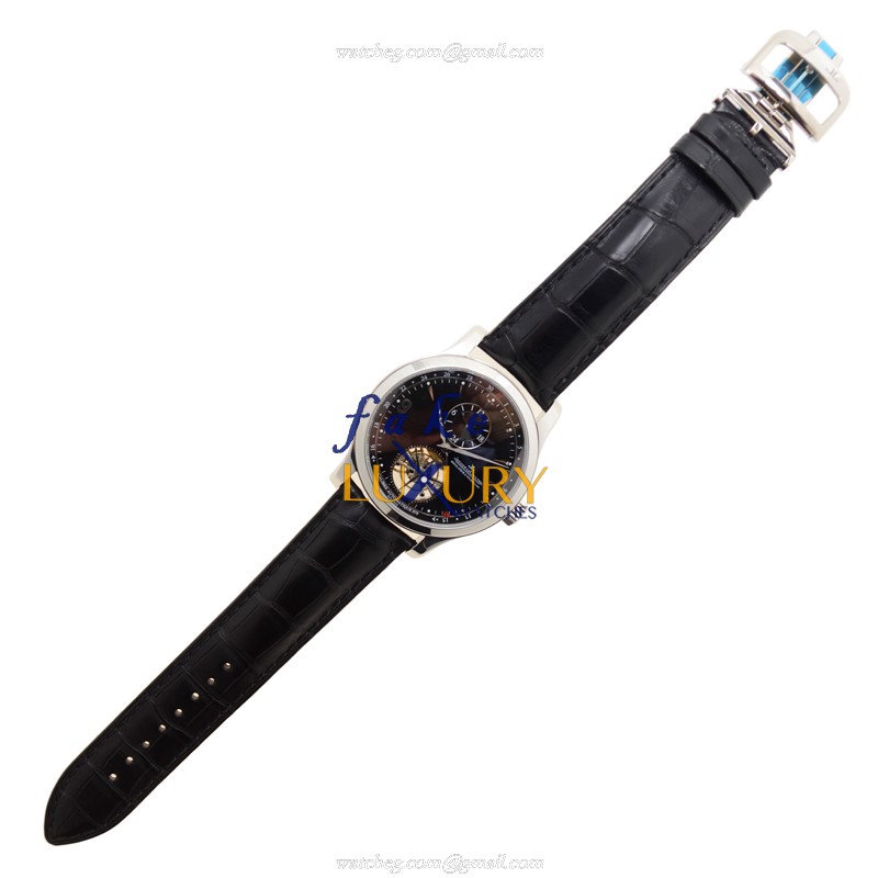 Jaeger-Lecoultre Q1666470 Master Ultra Thin Automatic 950 Platinum Black Dial Replica Watch - Image 2