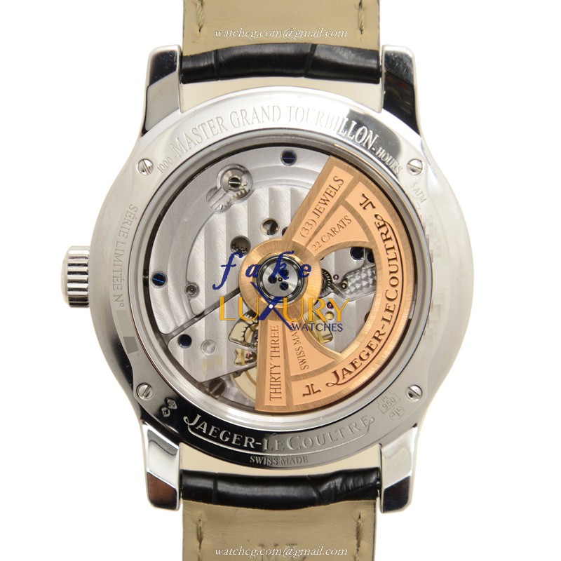 Jaeger-Lecoultre Q1666470 Master Ultra Thin Automatic 950 Platinum Black Dial Replica Watch - Image 3