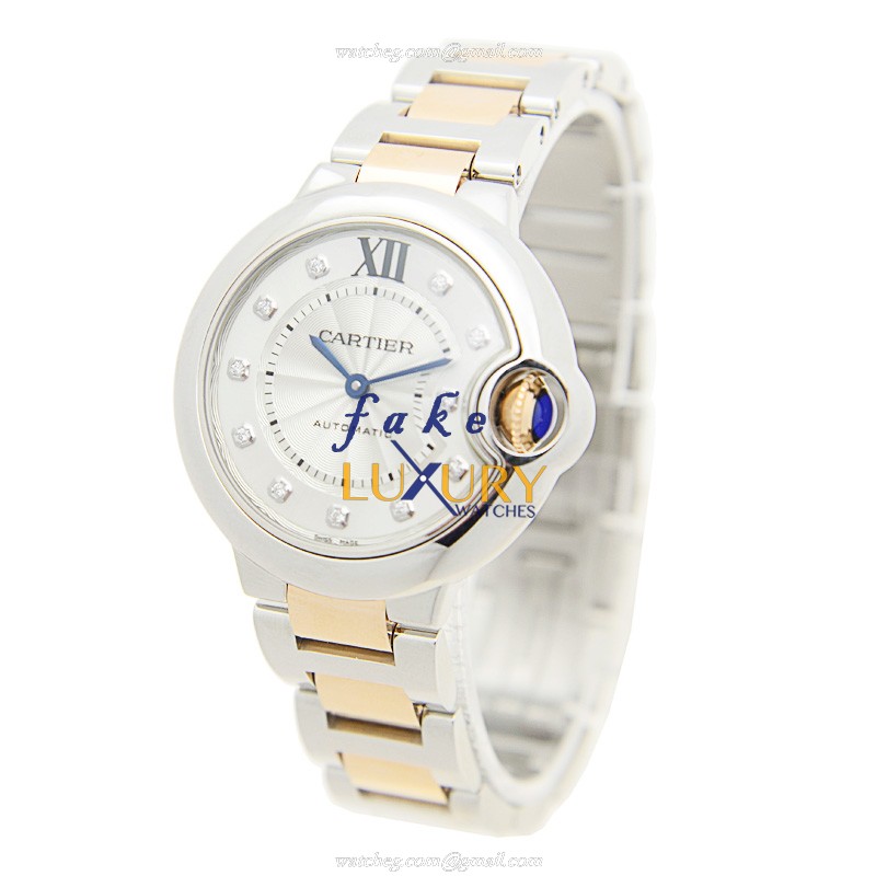 Cartier WE902061 BALLON BLEU Automatic Stainless Steel Replica Watch, Auto Movement, PVD Silver - Image 3
