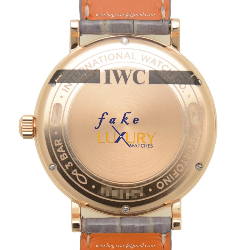 IWC IW458107 Portofino - Replica Watch - Automatic - 18kt Rose Gold & Diamonds - Silver Dial - Image 3