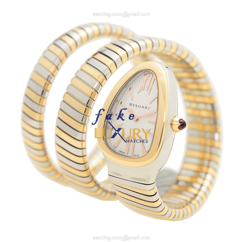 Bulgari SP35C6SPG.2T SERPENTI Quartz 18kt Rose Gold & Steel Silver Dial | Automatic | Steel - Image 3