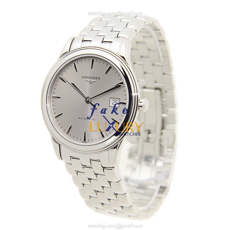 Longines FLAGSHIP L4.874.4.72.6 Automatic Stainless Steel Silver Dial Sapphire Crystal Replica Watch - Image 3