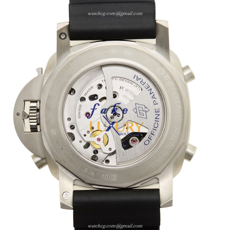 Panerai PAM00526 Luminor Automatic Stainless Steel Black Dial Rubber Strap Replica Watch - Image 3