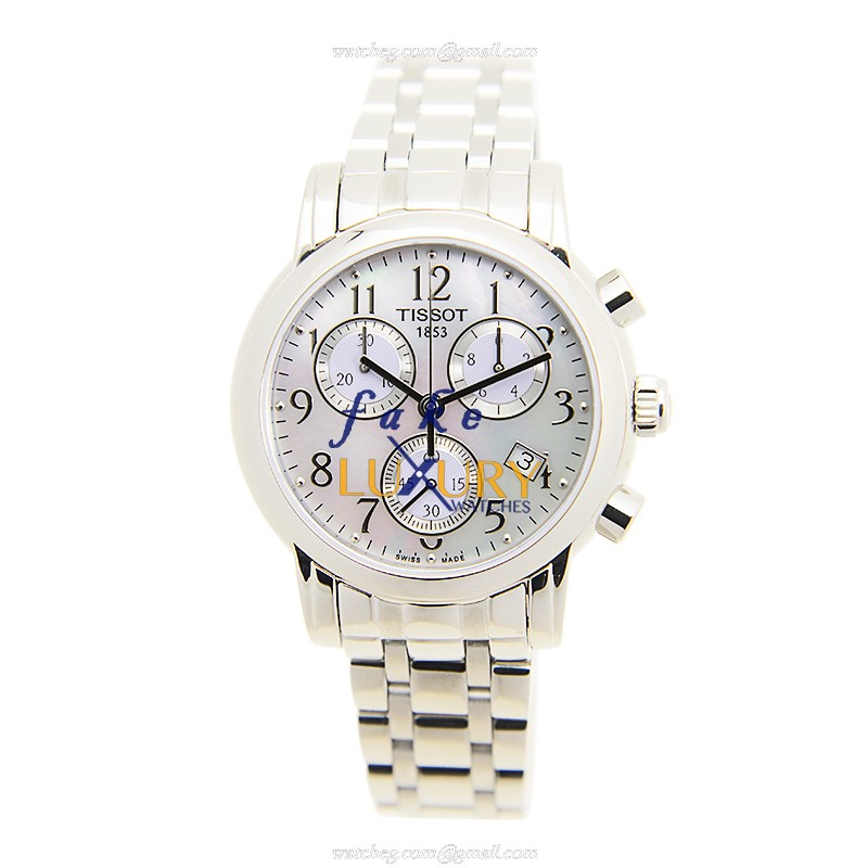 Tissot T050.217.11.112.00 T-Classic Replica Watch, Quartz Movement, Silvery White Dial, Steel - Image 2