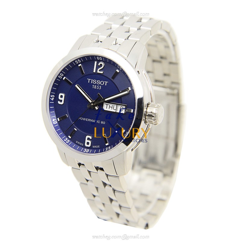 Tissot T-SPORT Automatic Stainless Steel T055.430.11.047.00 Dark Blue Dial Silver Strap Replica - Image 3