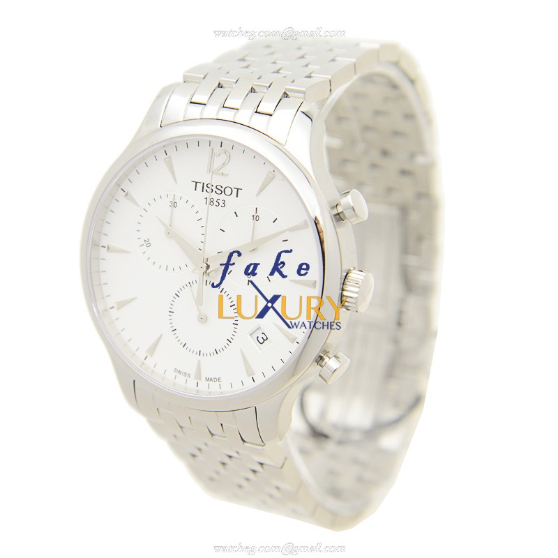Tissot T063.617.11.037.00 Replica Watch Quartz Movement Silver Stainless Steel Silvery White Dial - Image 3