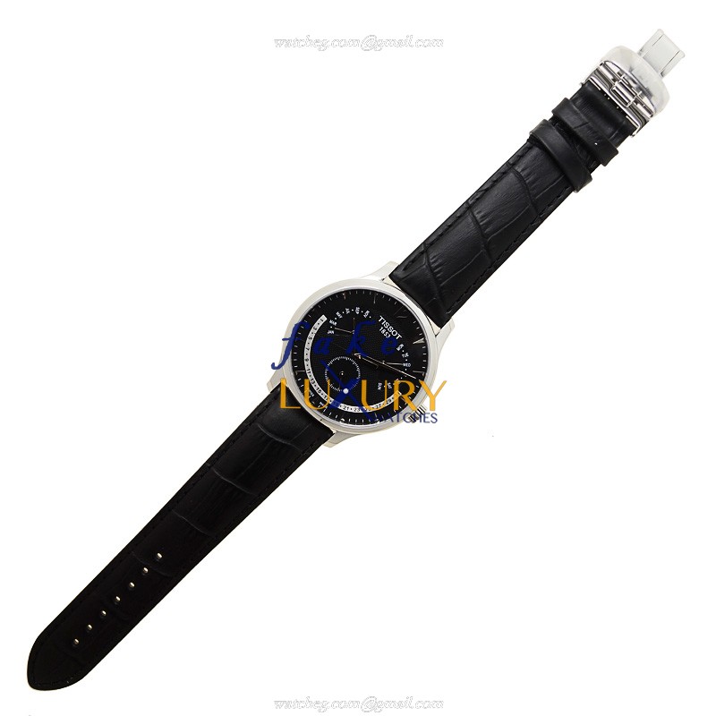 Tissot T063.637.16.057.00 | T-Classic Quartz Black Dial Leather Strap Replica Watch - Image 2