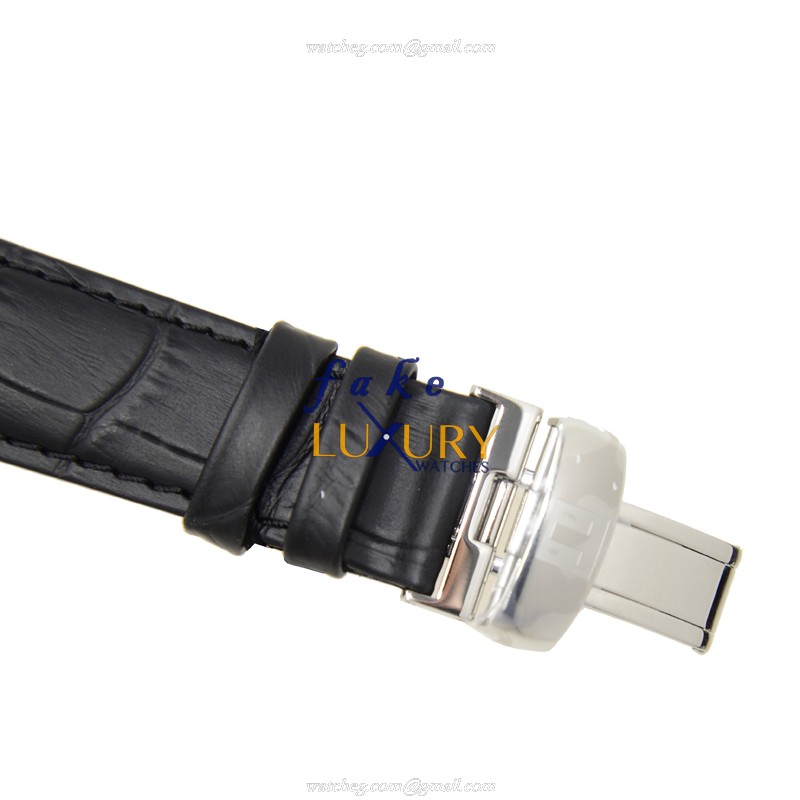 Tissot T063.637.16.057.00 | T-Classic Quartz Black Dial Leather Strap Replica Watch - Image 4