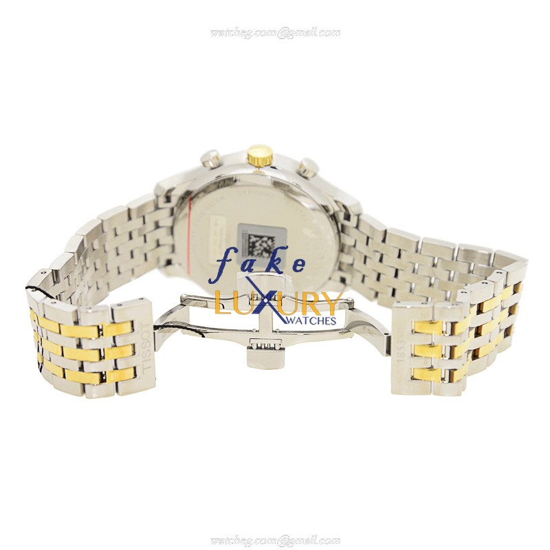 Tissot T063.617.22.037.00 T-Classic Replica Watch - Quartz - White Dial Gold Strap - Steel Case - Image 5