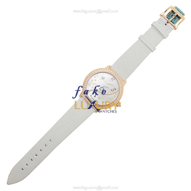 Blancpain 3650A-3754-58B Replica Watch - Automatic - 18kt Rose Gold Diamonds - Ostrich Leather - Image 2