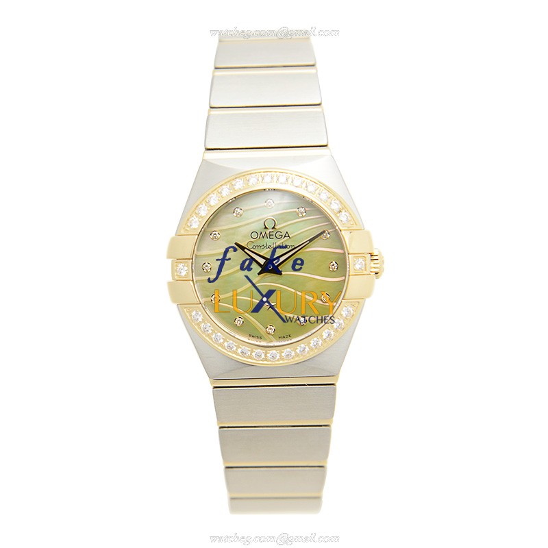 Omega 123.25.24.60.57.001 CONSTELLATION Quartz 18kt Gold Diamond Steel | 100M Water Resistant - Image 2