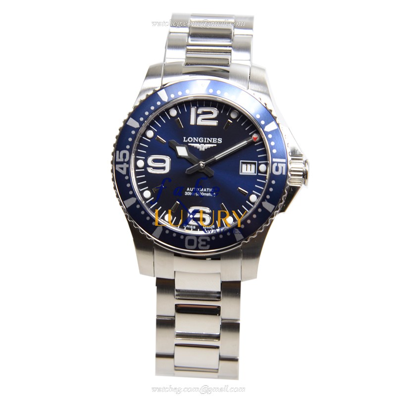 Longines L3.641.4.96.6 Conquest Replica Watch, Blue Dial, Automatic Movement, Steel Bracelet - Image 2