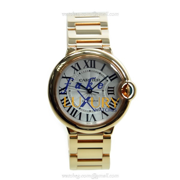 Cartier W69004Z2 BALLON BLEU Automatic 18kt Rose Gold Replica Watch - Swiss Movement, Sapphire - Image 2