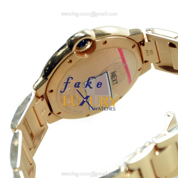 Cartier W69004Z2 BALLON BLEU Automatic 18kt Rose Gold Replica Watch - Swiss Movement, Sapphire - Image 4
