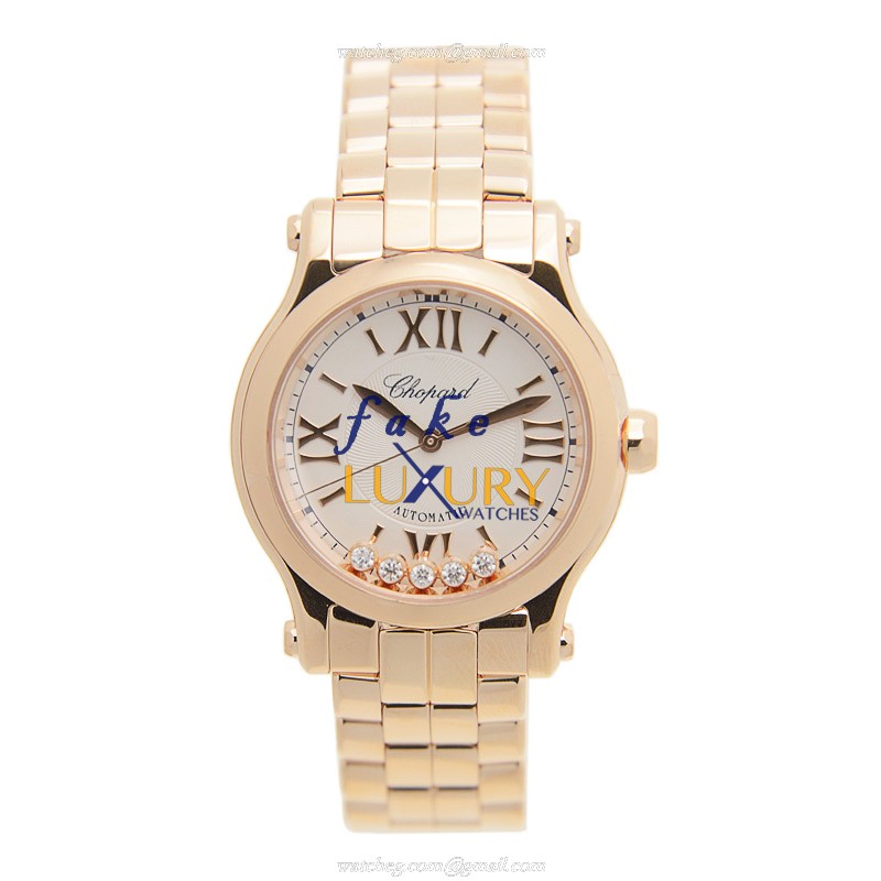 Chopard 274893-5003 - Happy Sport - Automatic - 18kt Rose Gold - Replica Watch - 30mm Case - Image 2