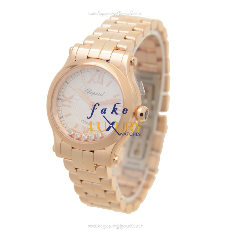 Chopard 274893-5003 - Happy Sport - Automatic - 18kt Rose Gold - Replica Watch - 30mm Case - Image 3