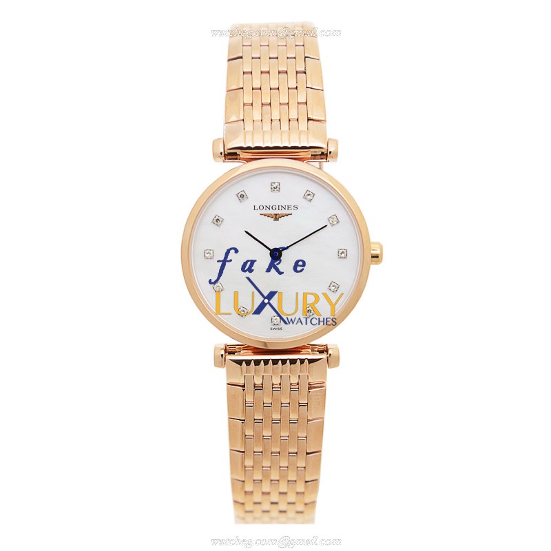 Longines La Grande L4.209.1.97.8 Quartz PVD Gold White Dial 24mm Replica Watch - Image 2