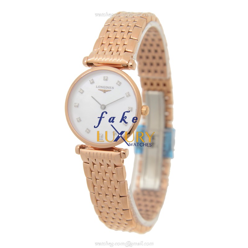 Longines La Grande L4.209.1.97.8 Quartz PVD Gold White Dial 24mm Replica Watch - Image 3