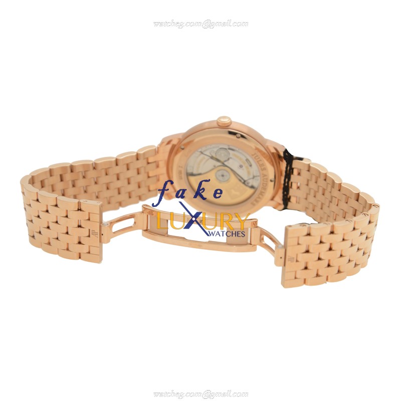 Audemars Piguet Classic 15172OR.OO.1270OR.01 Automatic 18kt Rose Gold Silver Dial Replica Watch - Image 5