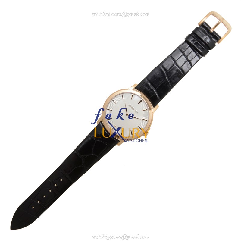 Audemars Piguet 15180OR.OO.A102CR.01 Classic Automatic 18kt Rose Gold Silver Dial Replica Watch - Image 2