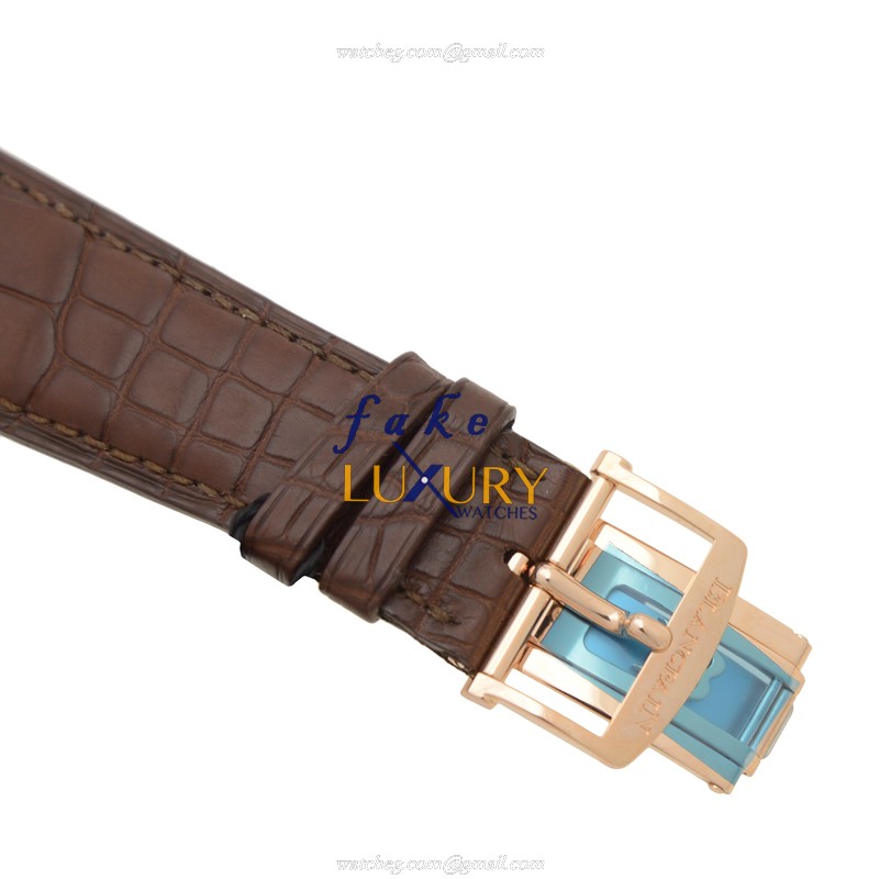 Blancpain VILLERET 6630-3631-55B 18kt Rose Gold Automatic White Dial Replica Watch - Image 4