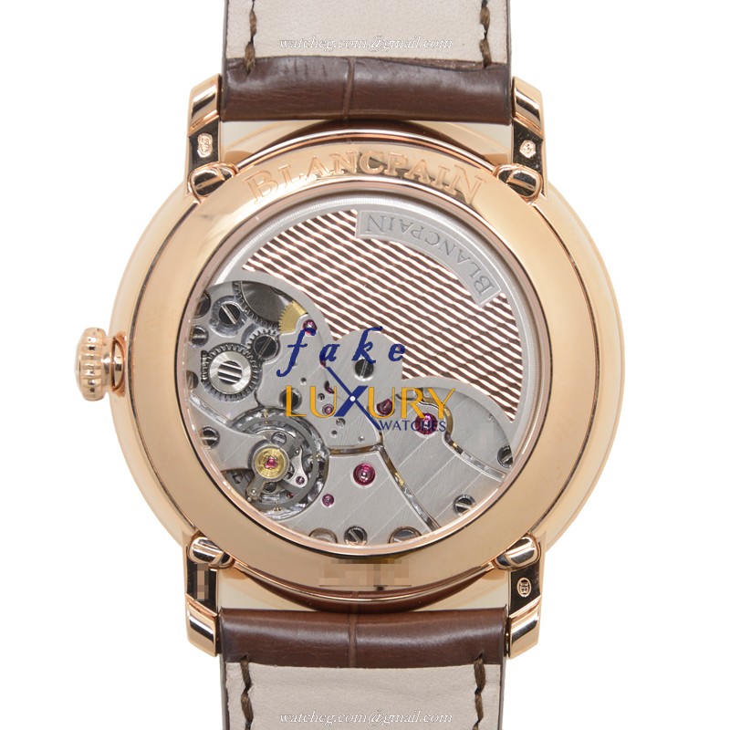 Blancpain 6639-3637-55B Villeret Replica Watch - Automatic - 18kt Rose Gold - Black Dial - Image 3