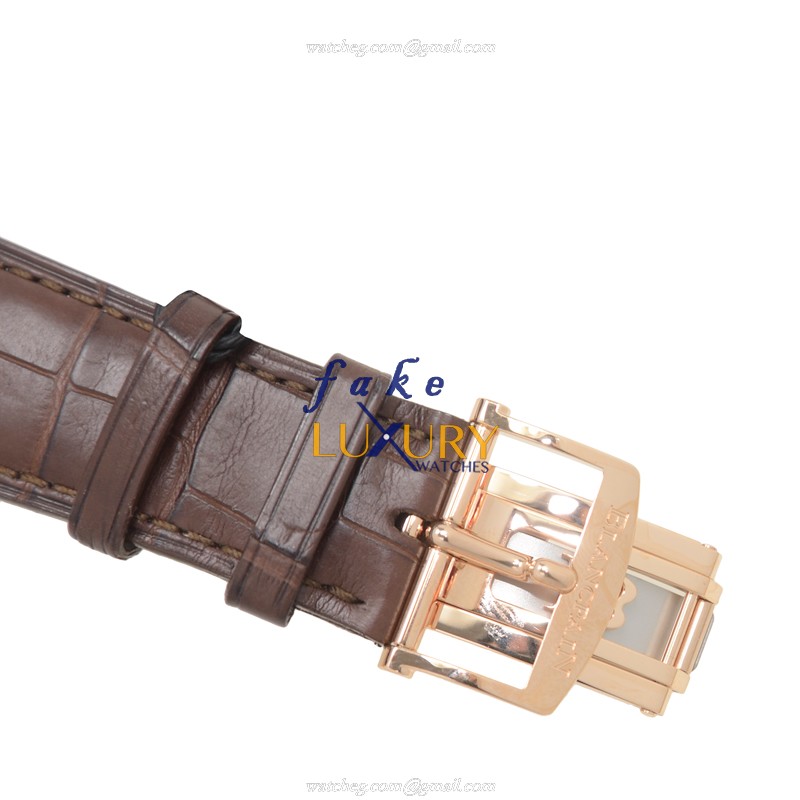 Blancpain 6639-3637-55B Villeret Replica Watch - Automatic - 18kt Rose Gold - Black Dial - Image 4